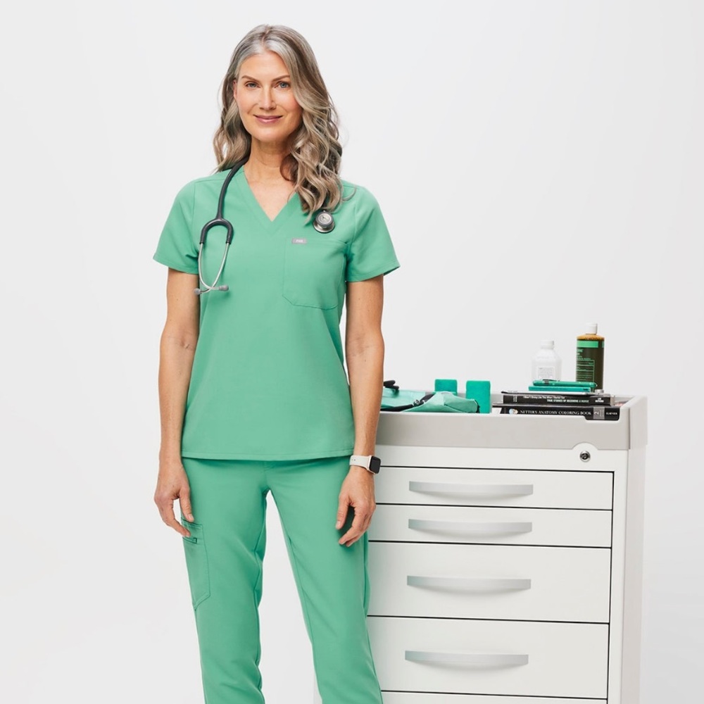 Figs Surgical Green Scrub Set